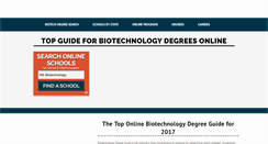 Desktop Screenshot of biotechnologydegrees.org
