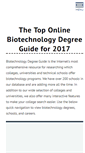 Mobile Screenshot of biotechnologydegrees.org