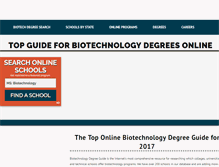 Tablet Screenshot of biotechnologydegrees.org